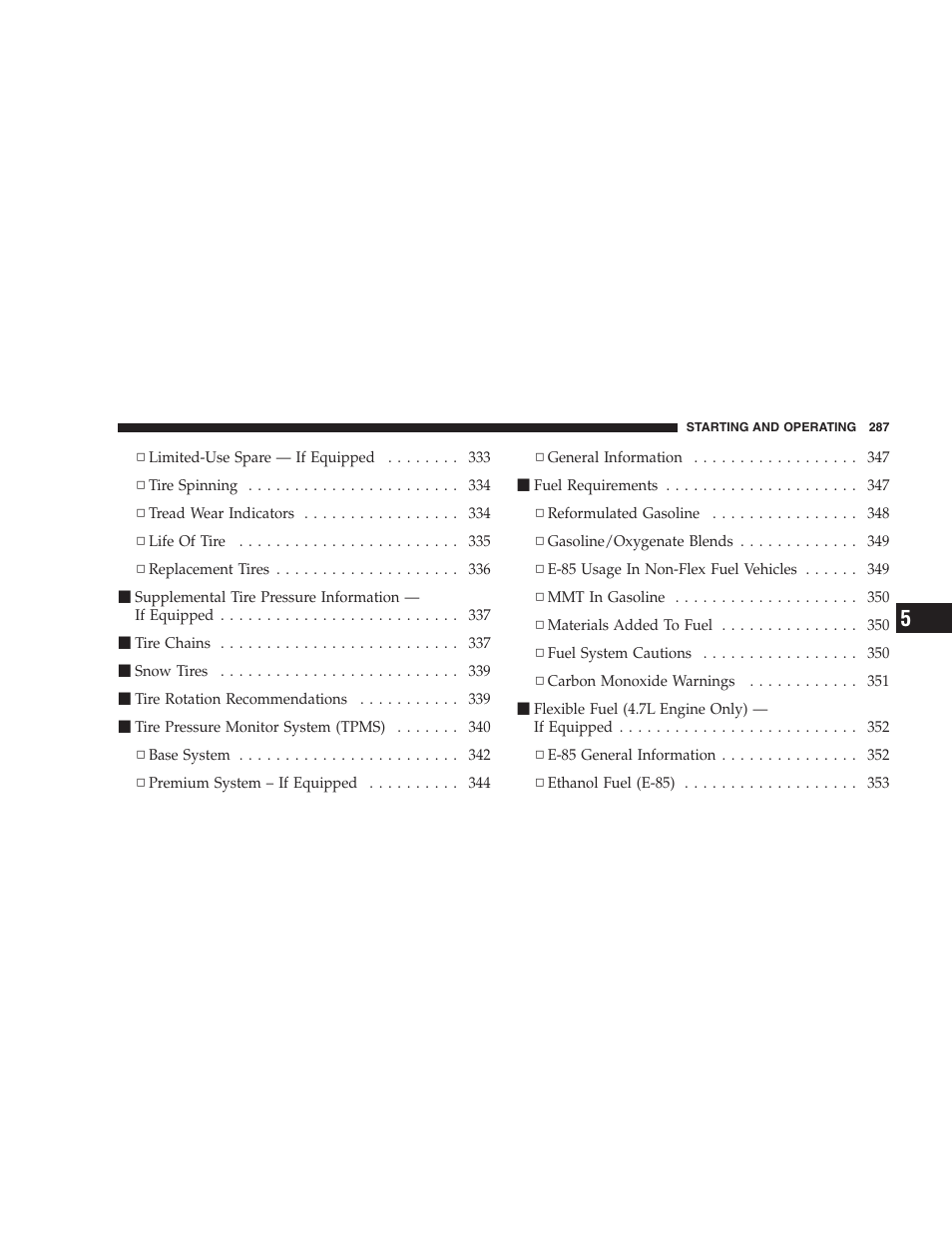 Dodge 2009 Durango User Manual | Page 289 / 498