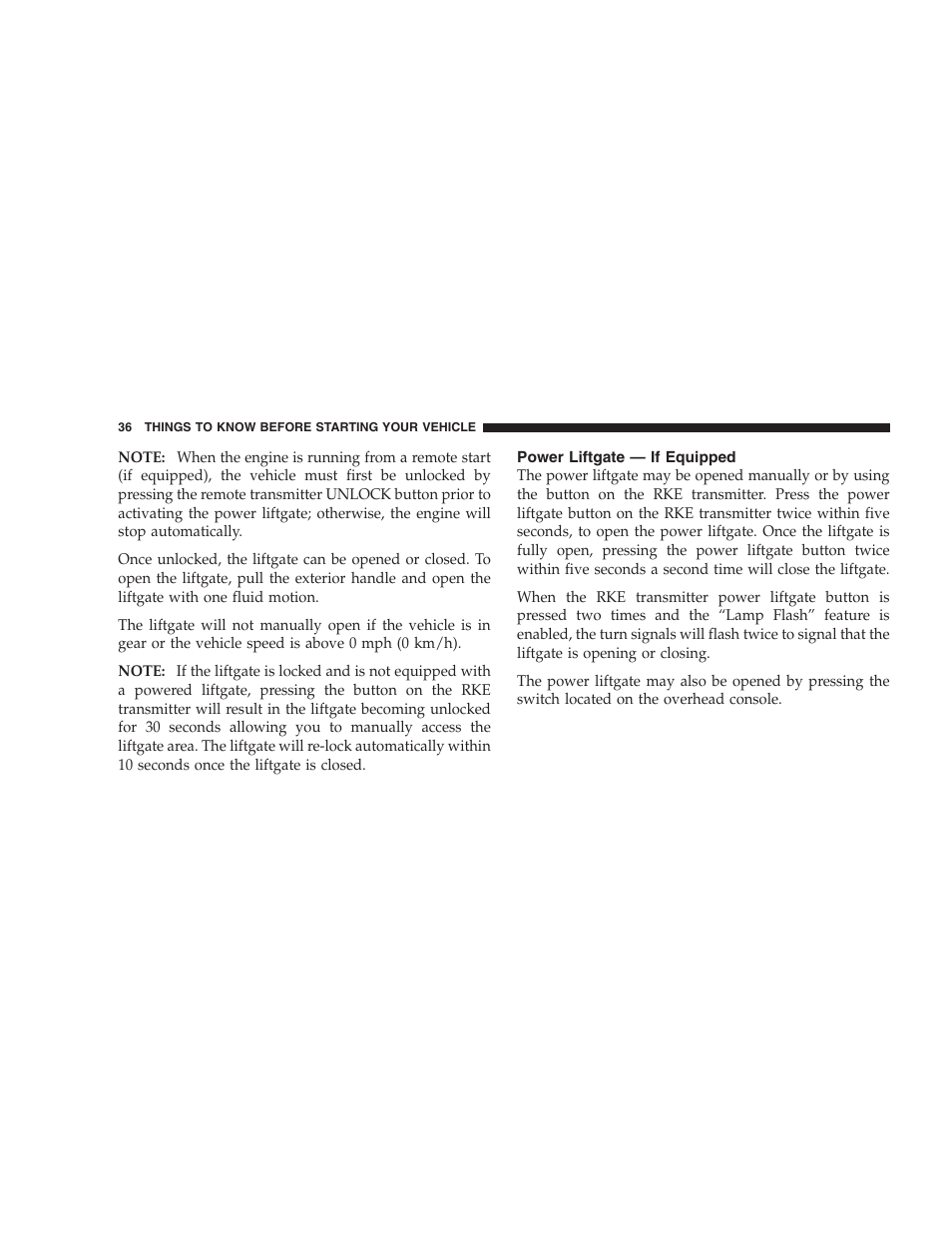 Power liftgate - if equipped | Dodge 2009 Durango User Manual | Page 38 / 498