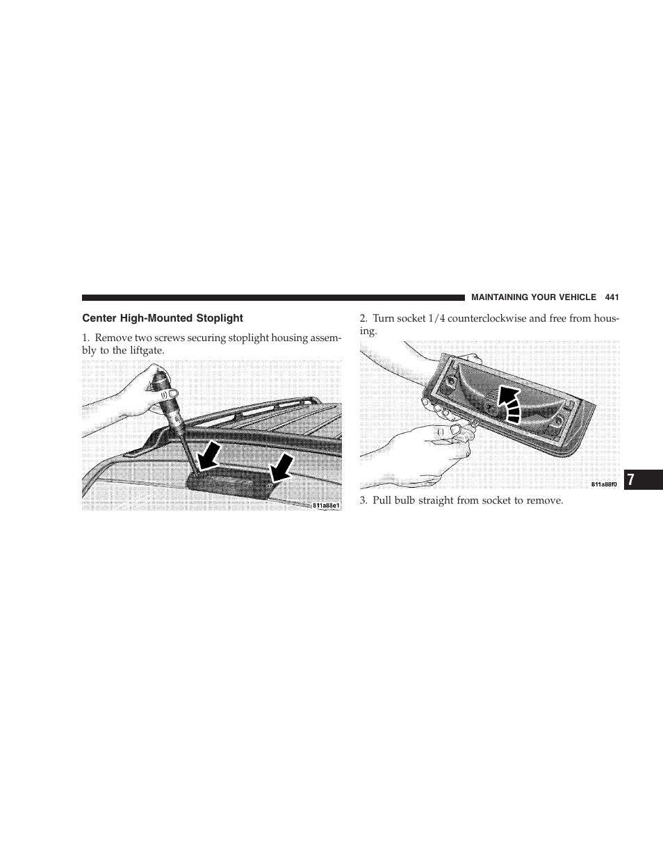 Center high-mounted stoplight | Dodge 2009 Durango User Manual | Page 443 / 498