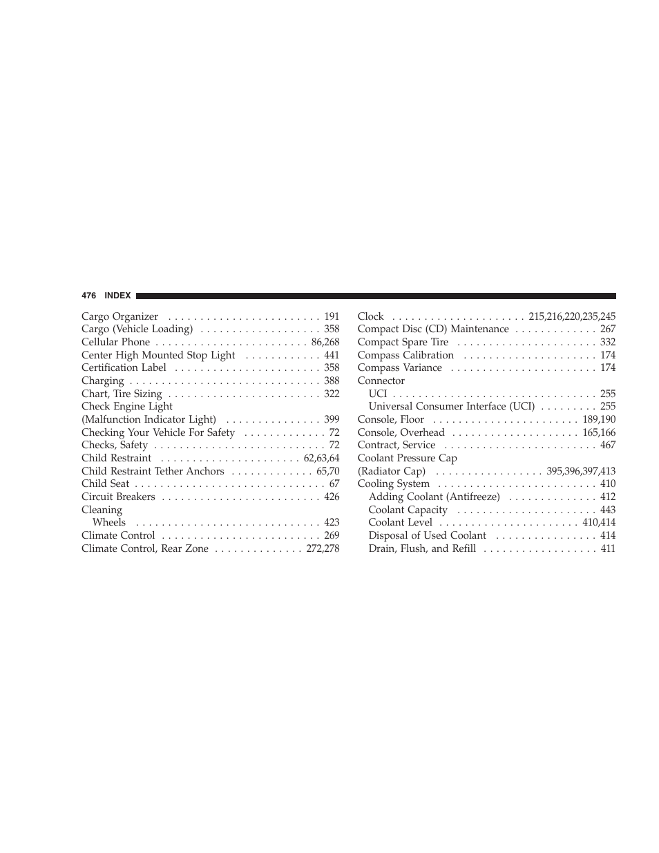 Dodge 2009 Durango User Manual | Page 478 / 498