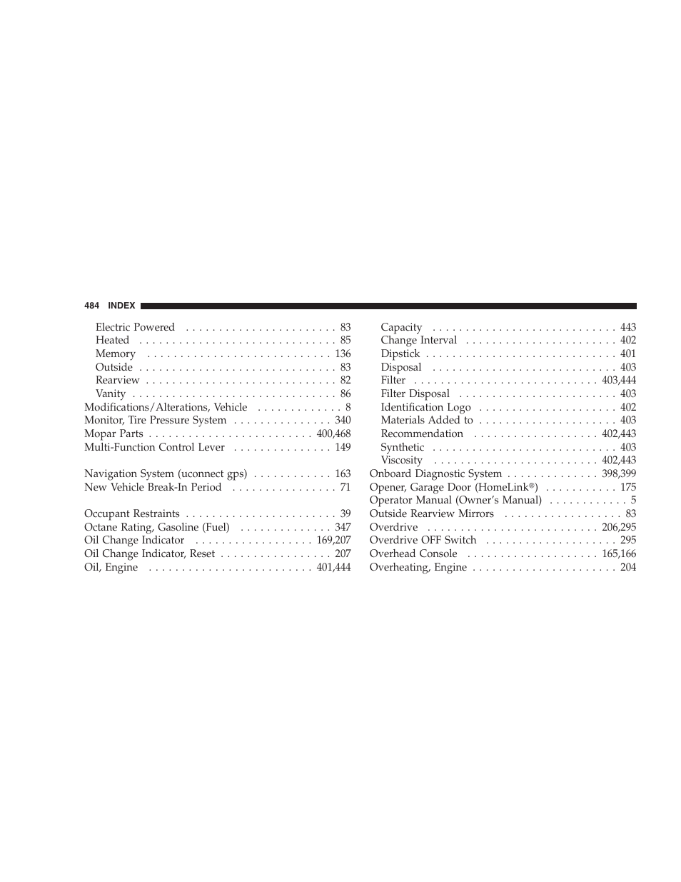 Dodge 2009 Durango User Manual | Page 486 / 498