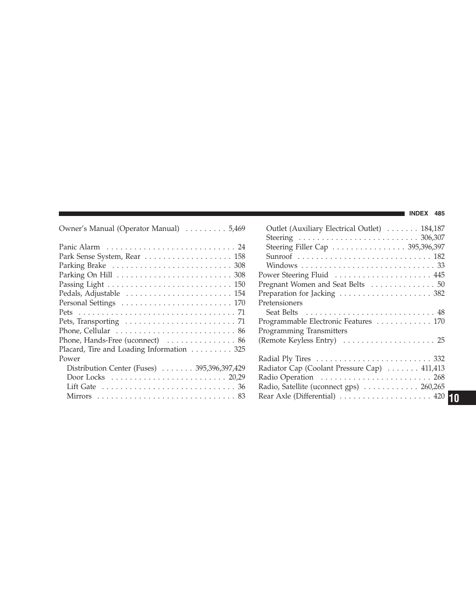 Dodge 2009 Durango User Manual | Page 487 / 498