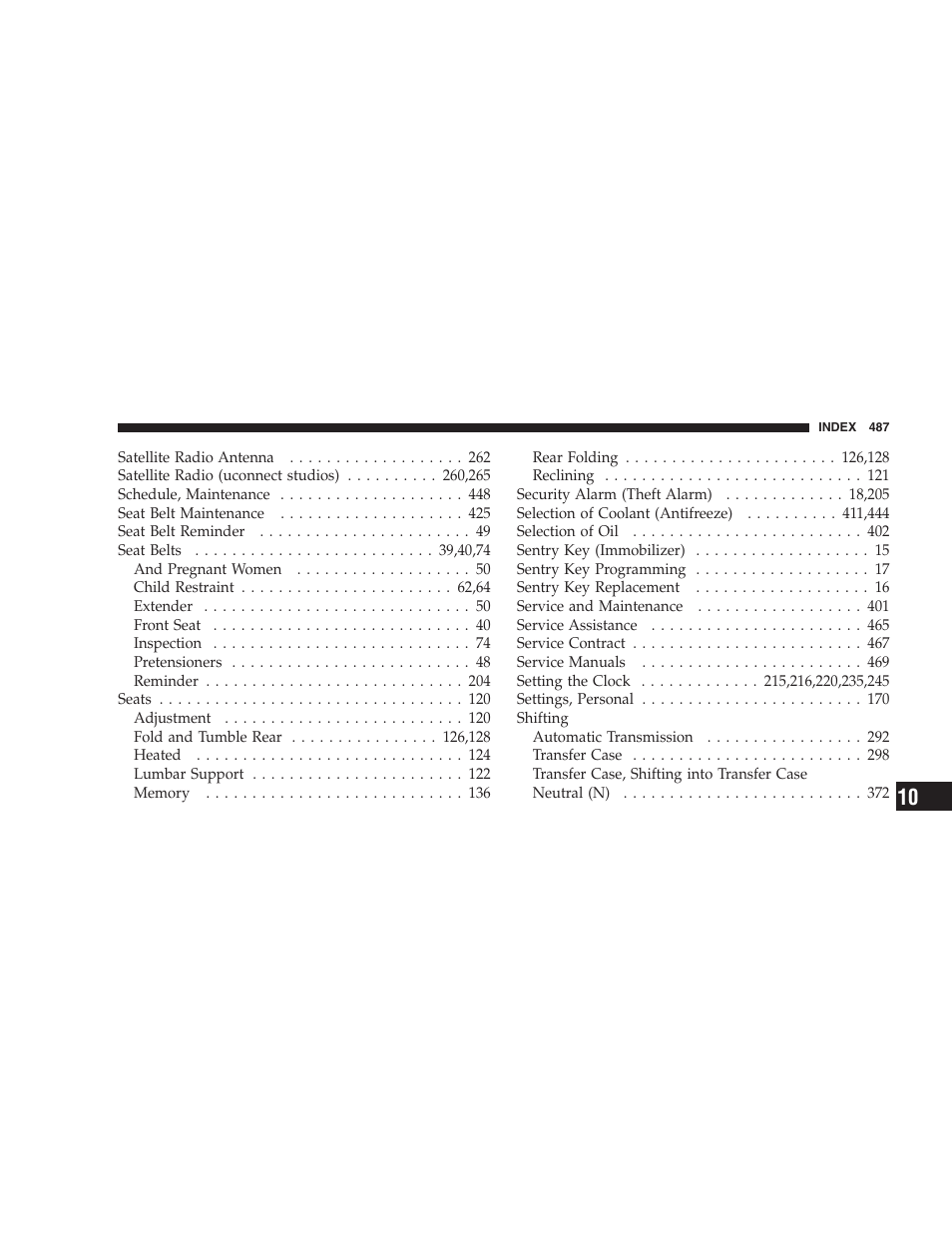 Dodge 2009 Durango User Manual | Page 489 / 498