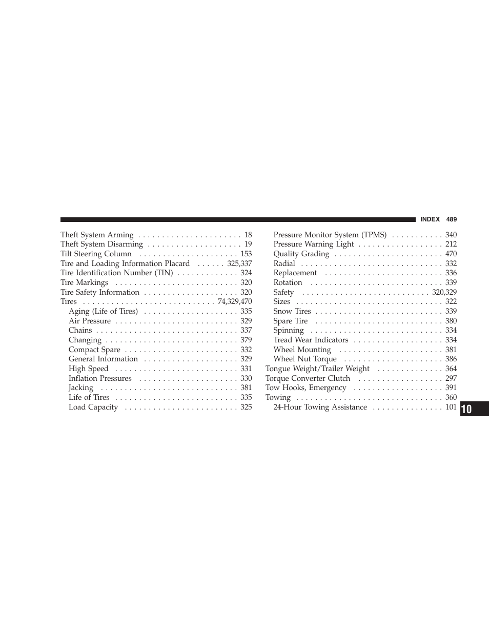 Dodge 2009 Durango User Manual | Page 491 / 498