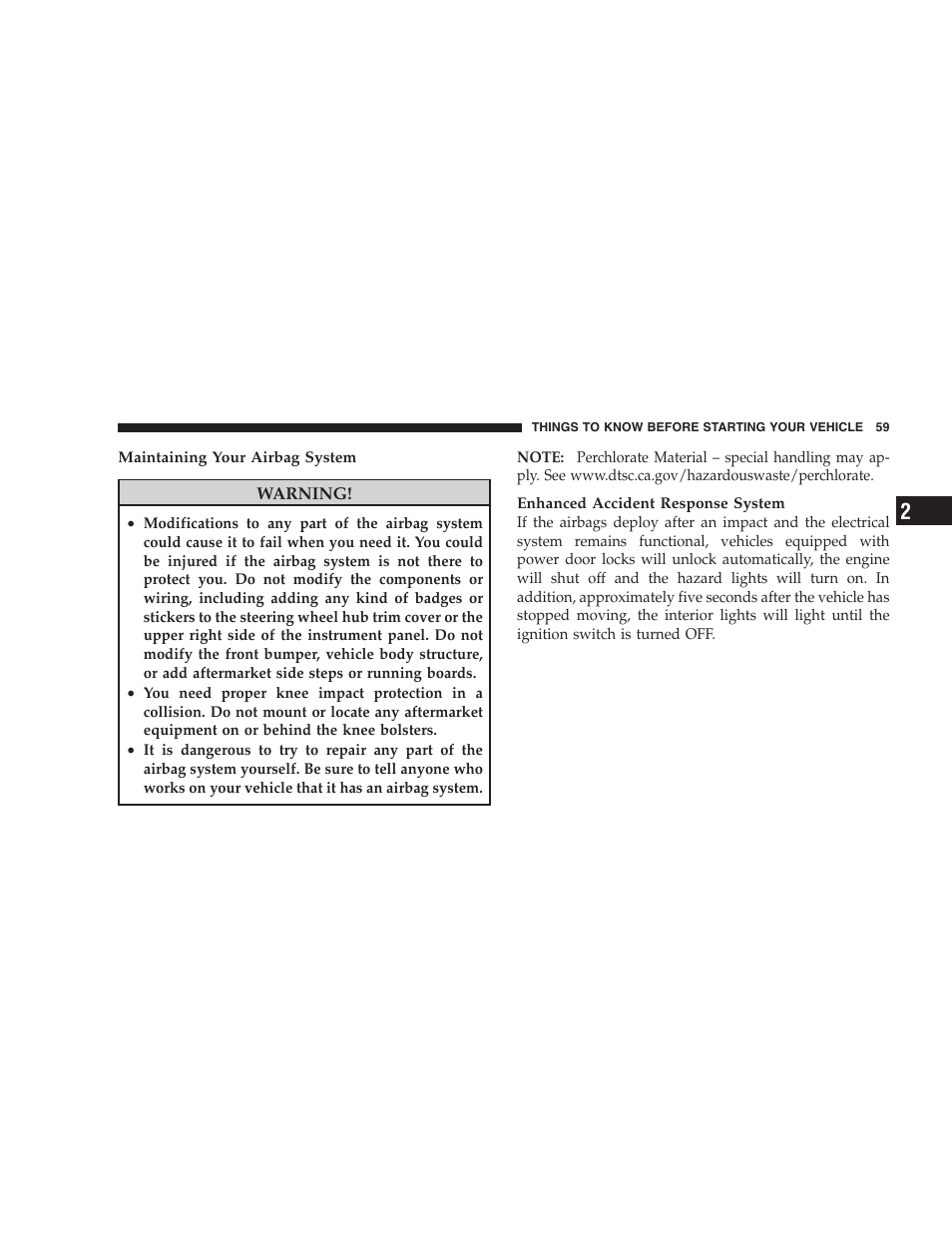 Dodge 2009 Durango User Manual | Page 61 / 498