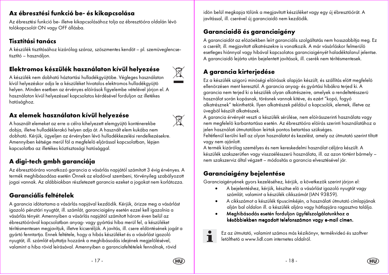 Auriol 4-LD3594 User Manual | Page 10 / 24