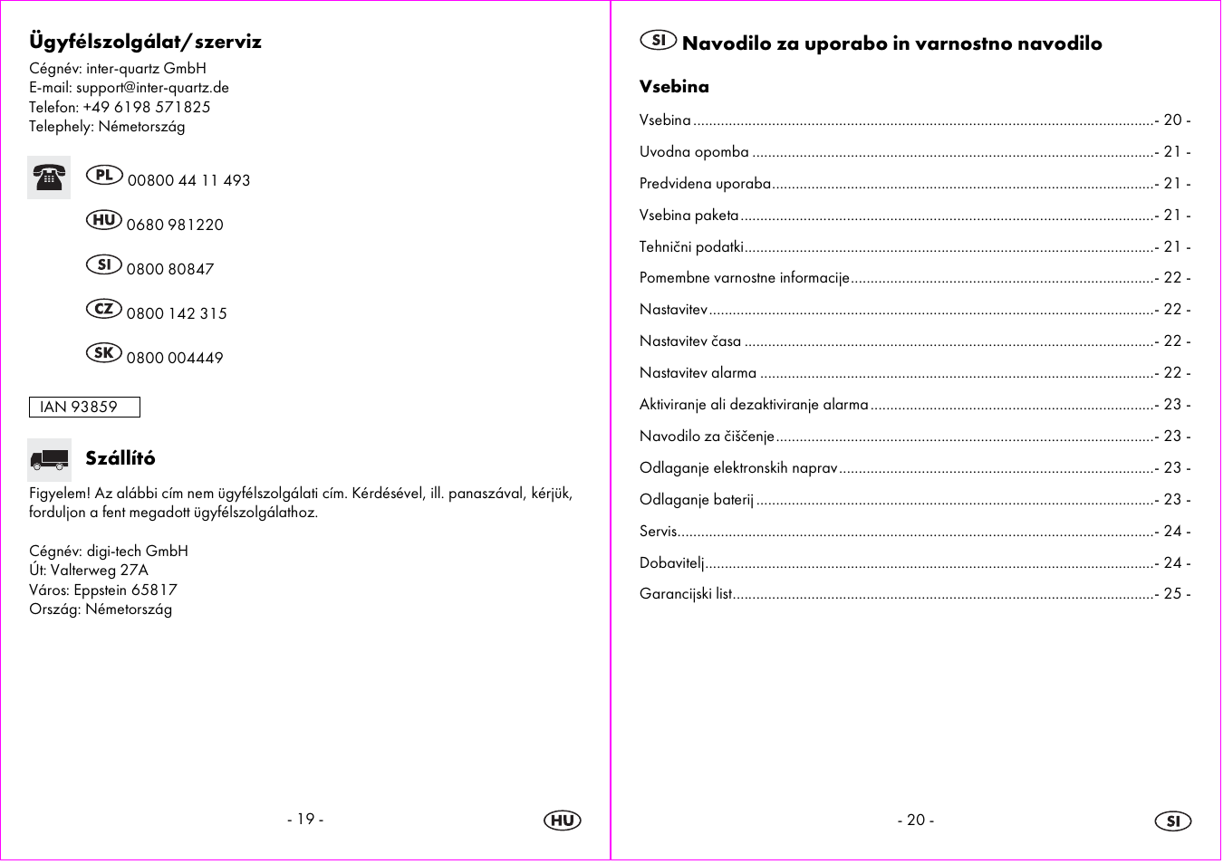 Auriol 4-LD3594 User Manual | Page 11 / 24