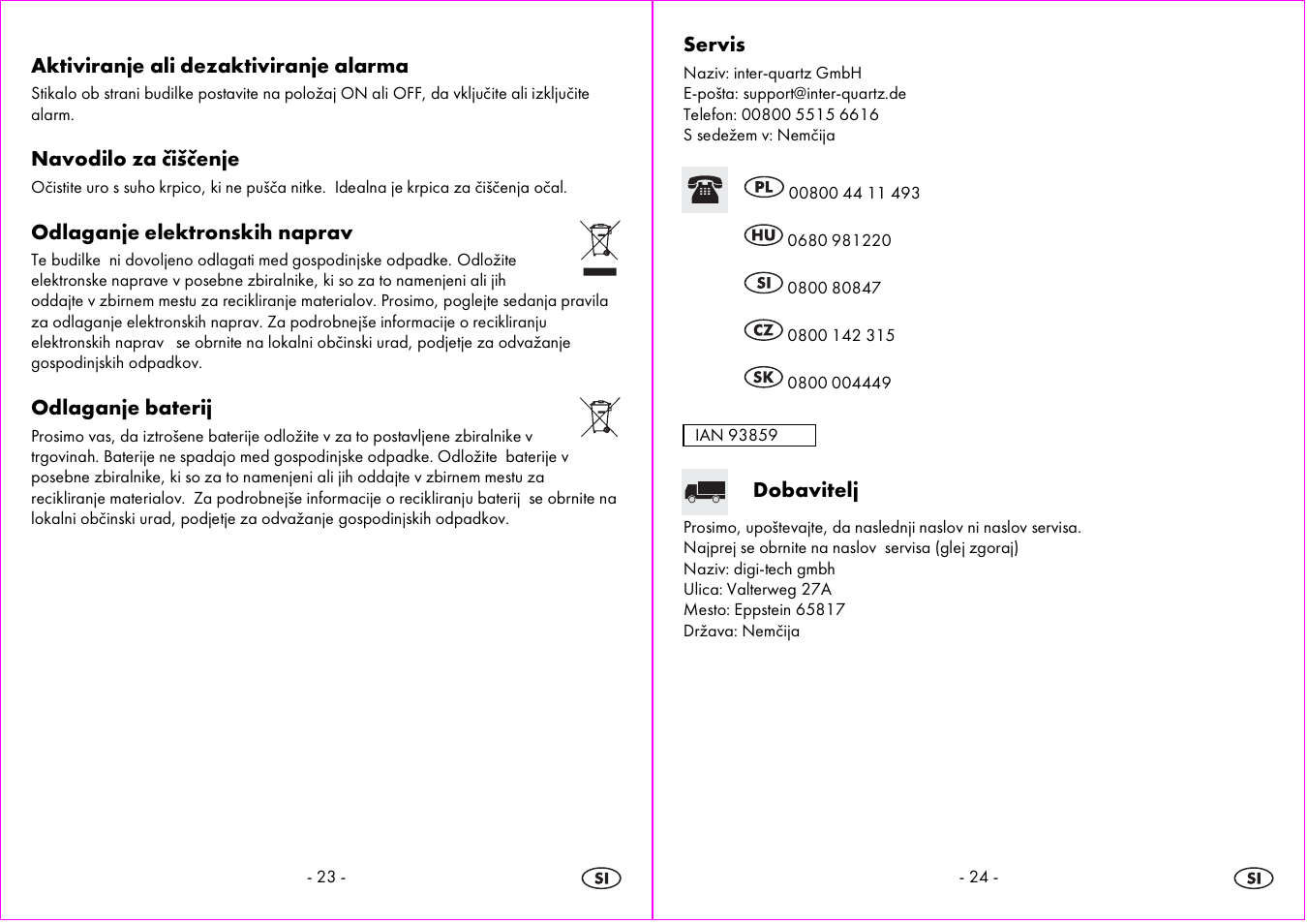 Auriol 4-LD3594 User Manual | Page 13 / 24