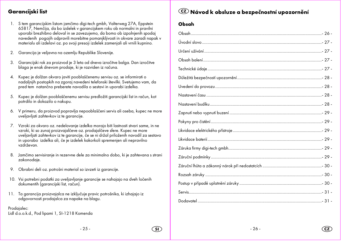 Auriol 4-LD3594 User Manual | Page 14 / 24