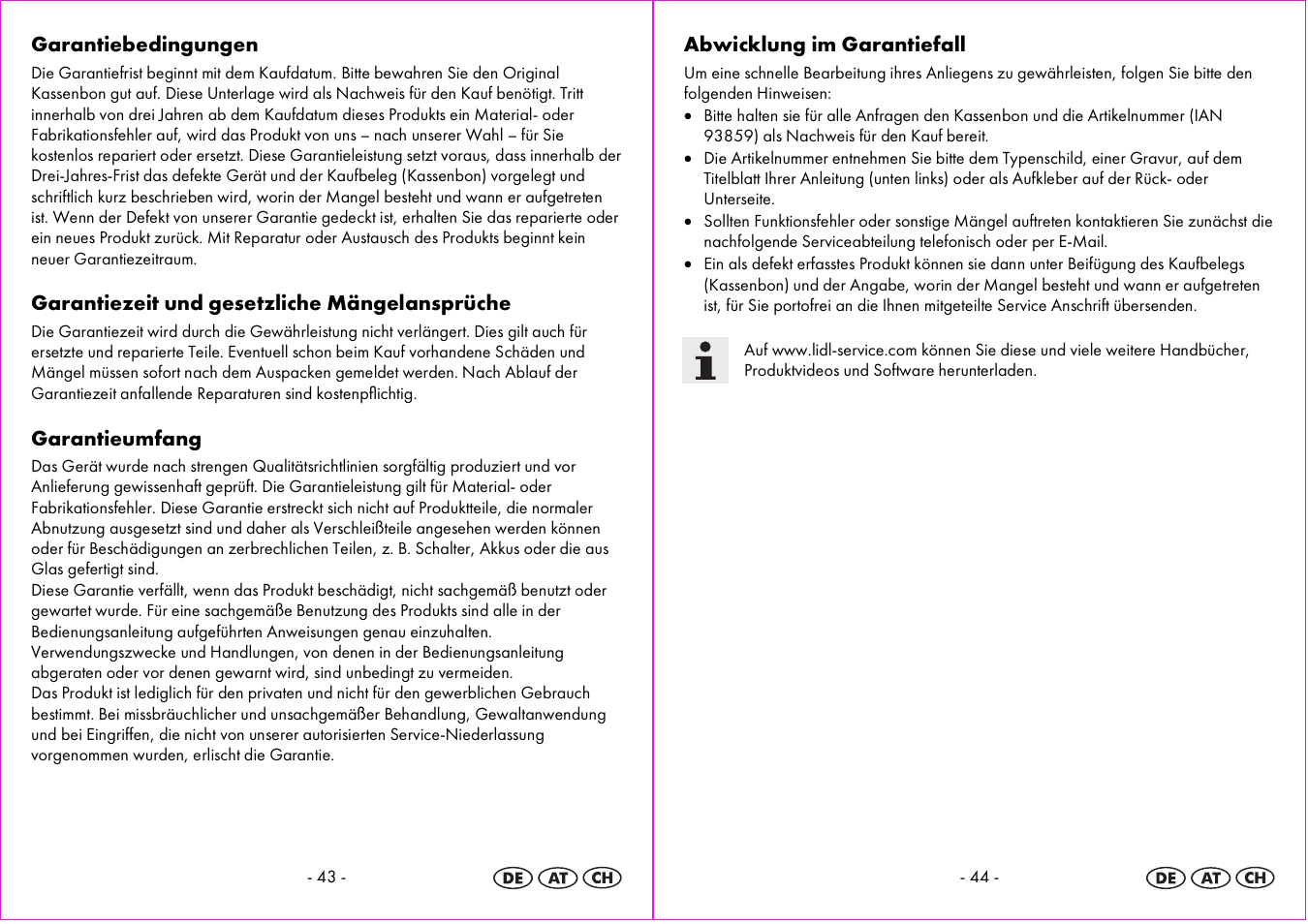 Auriol 4-LD3594 User Manual | Page 23 / 24