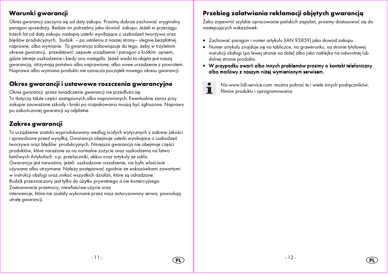 Auriol 4-LD3594 User Manual | Page 7 / 24