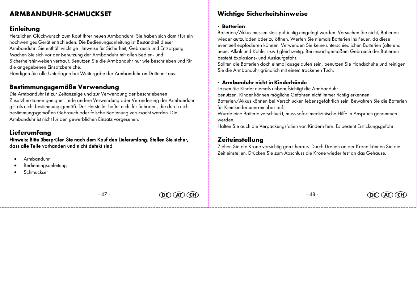Armbanduhr-schmuckset | Auriol 2-LD3574 User Manual | Page 25 / 28