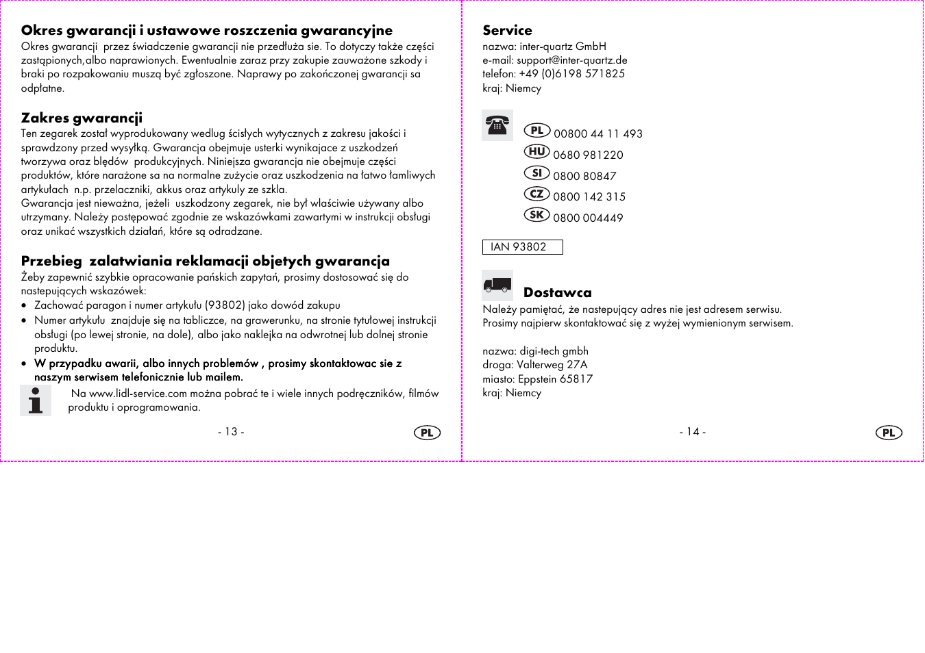 Auriol 2-LD3574 User Manual | Page 8 / 28