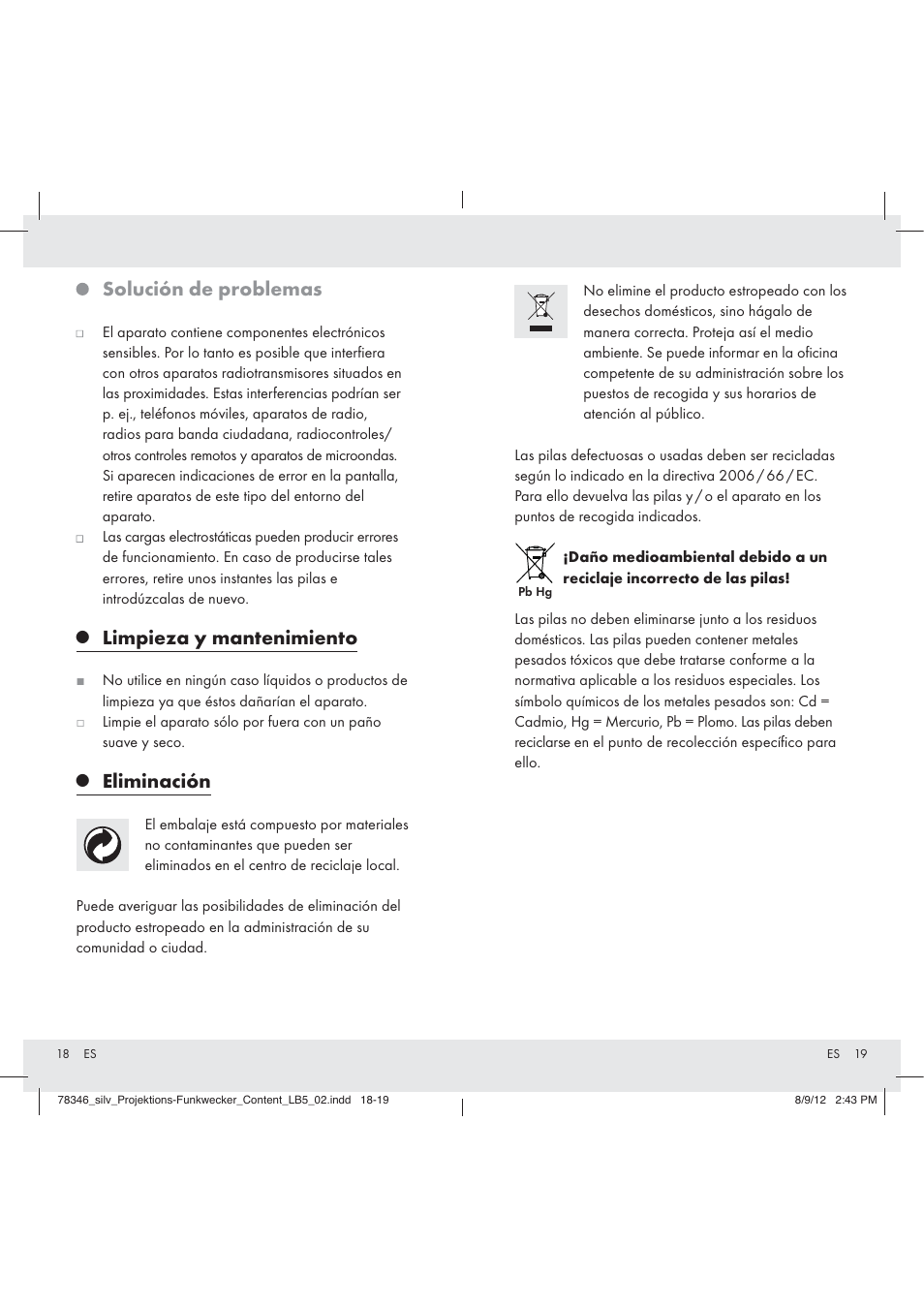 Solución de problemas, Limpieza y mantenimiento, Eliminación | Auriol Z31311 User Manual | Page 11 / 42