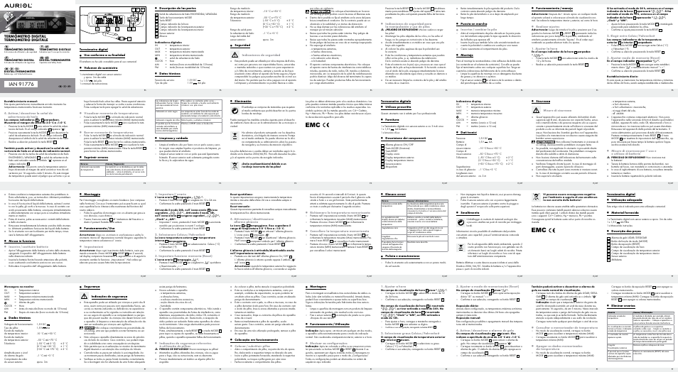 Auriol Z31714 User Manual | 2 pages