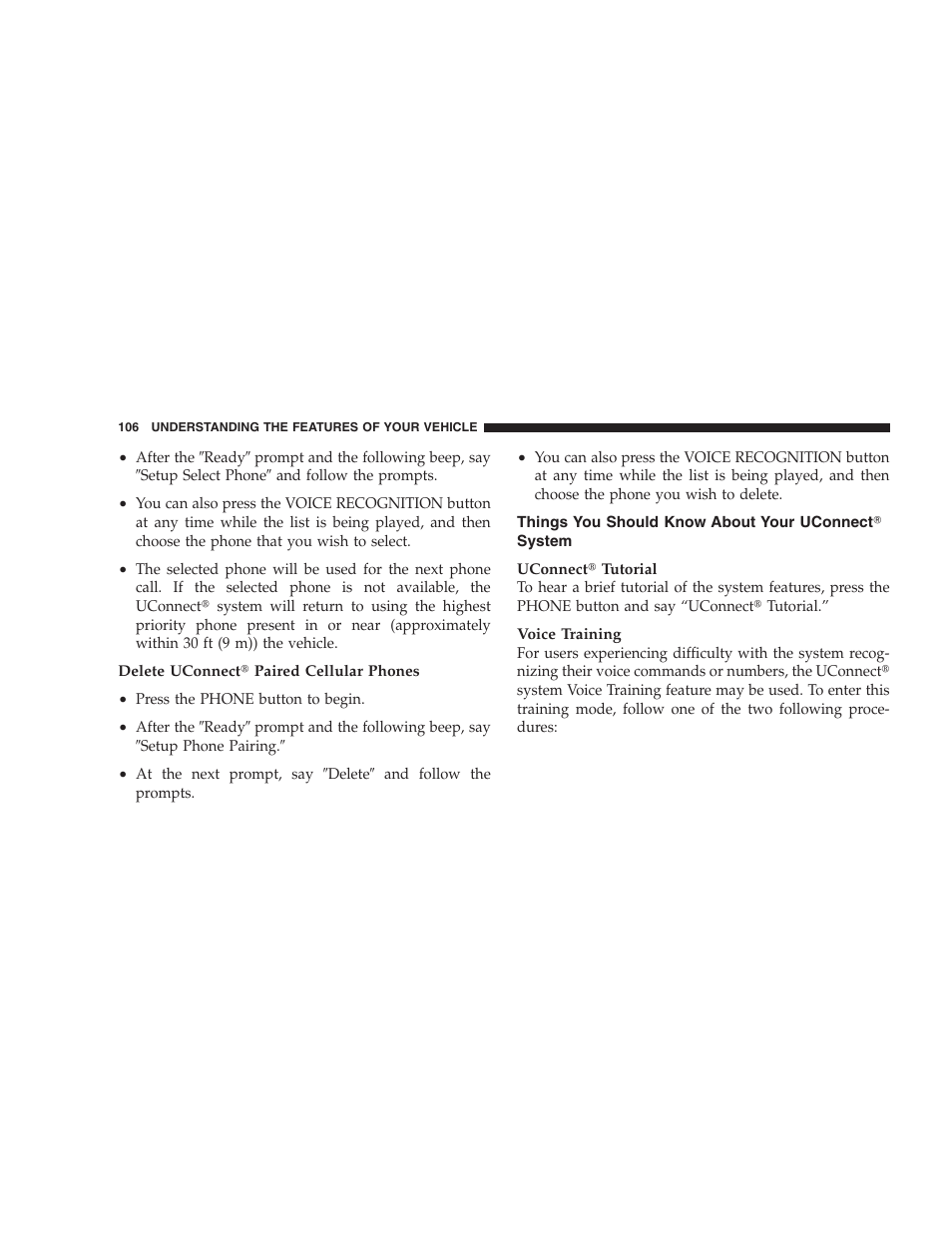 Things you should know about your uconnect system | Dodge 2009 Nitro User Manual | Page 108 / 459