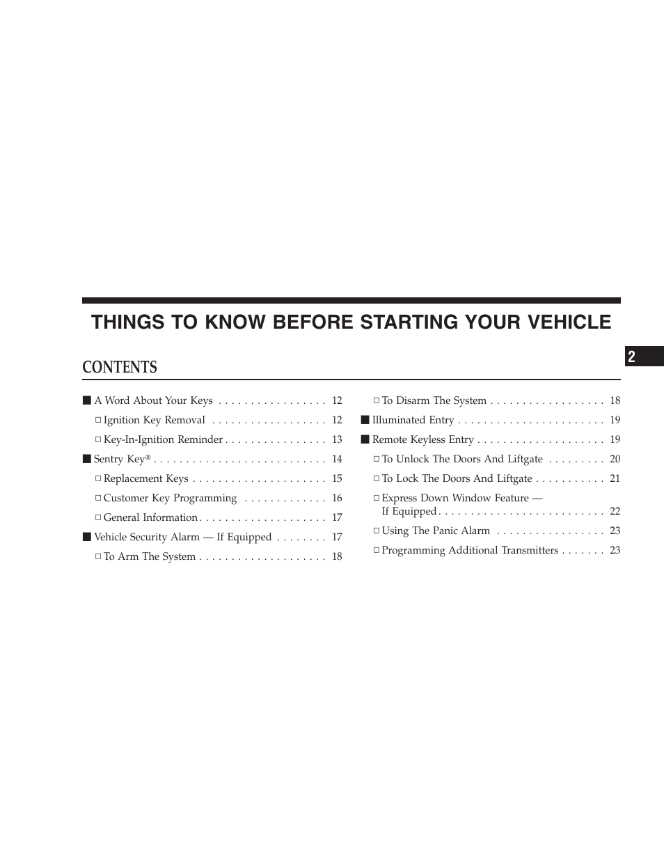 Dodge 2009 Nitro User Manual | Page 11 / 459