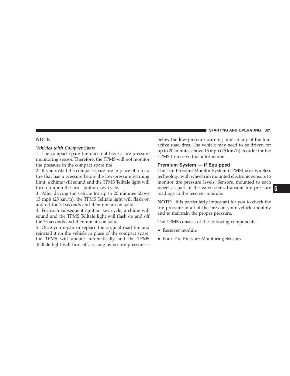 Premium system - if equipped, 0l engine, Reformulated gasoline | Dodge 2009 Nitro User Manual | Page 323 / 459