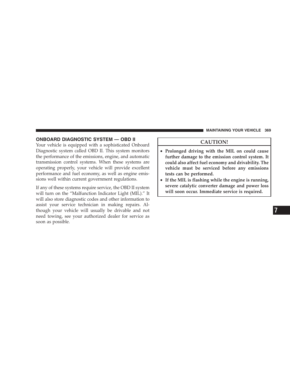 Onboard diagnostic system - obd ii | Dodge 2009 Nitro User Manual | Page 371 / 459