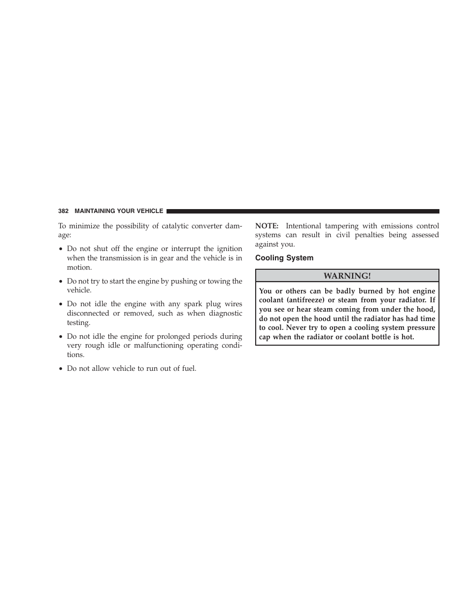 Cooling system, Brake system | Dodge 2009 Nitro User Manual | Page 384 / 459
