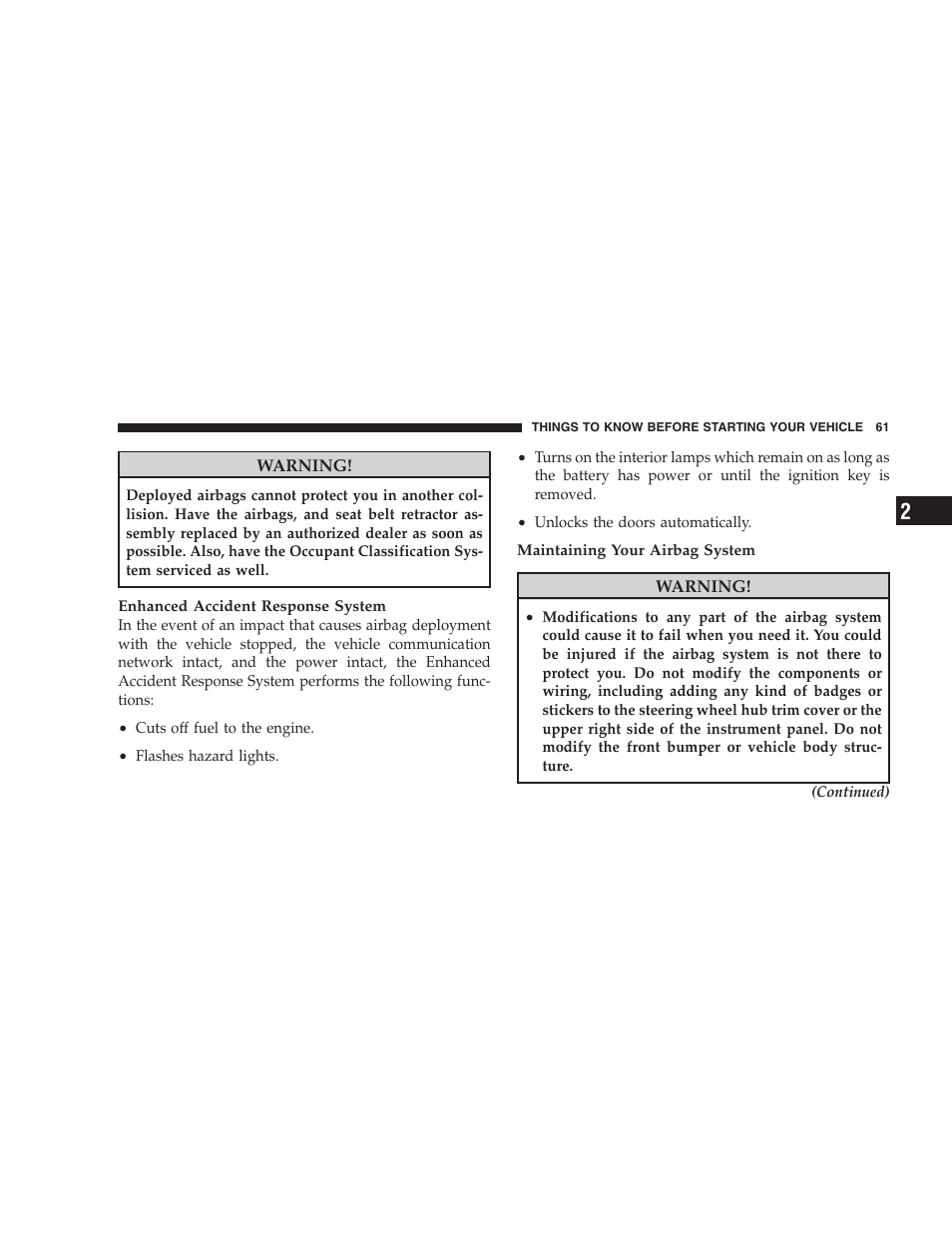 Dodge 2009 Nitro User Manual | Page 63 / 459