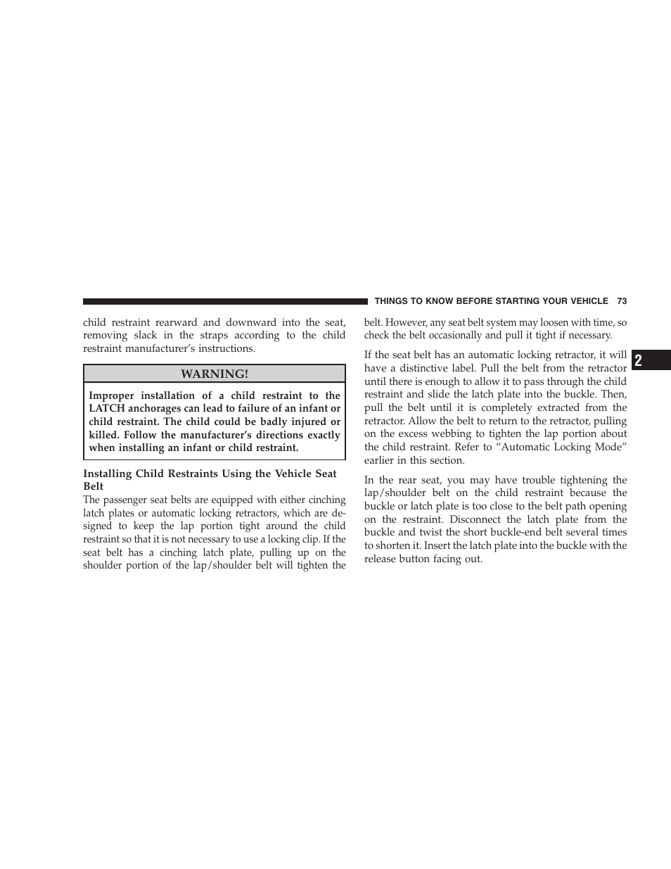 Dodge 2009 Nitro User Manual | Page 75 / 459