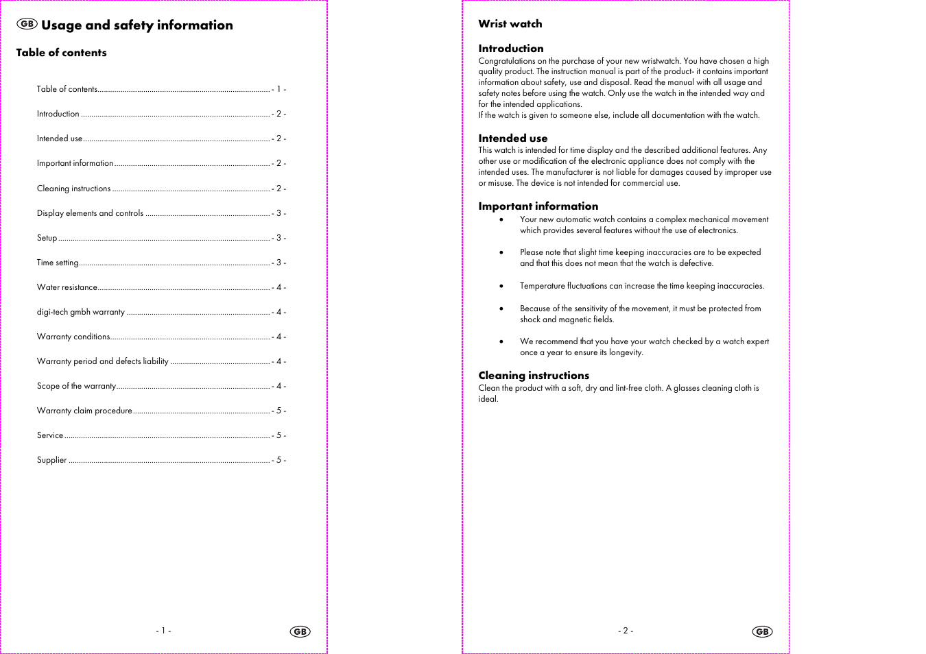 Auriol 2-LD3372-1 User Manual | Page 2 / 9