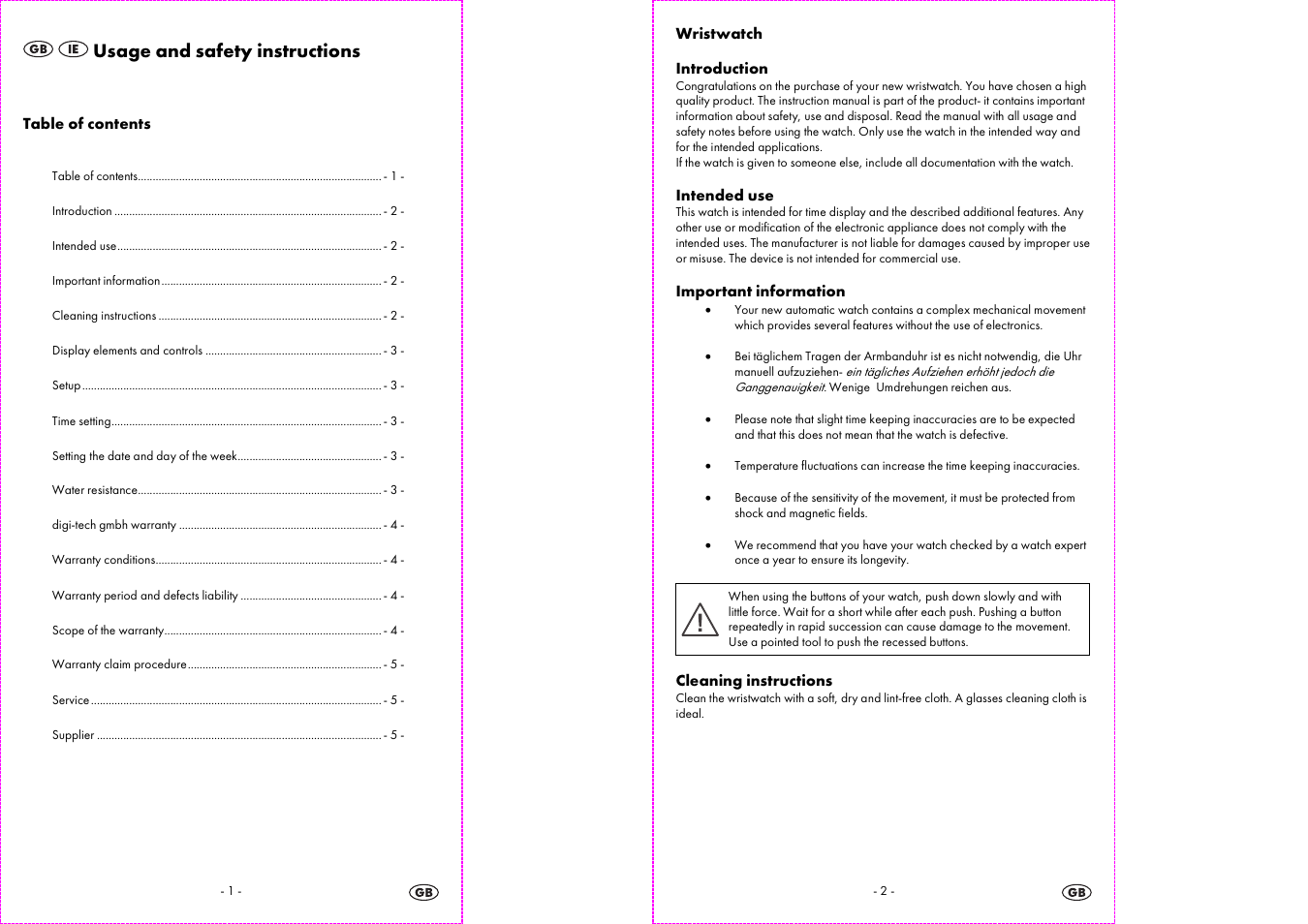 Usage and safety instructions | Auriol 2-LD3372-2 User Manual | Page 2 / 9