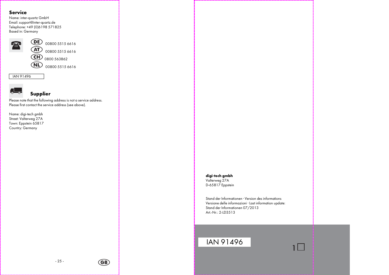 Auriol 2-LD3513 User Manual | Page 14 / 14
