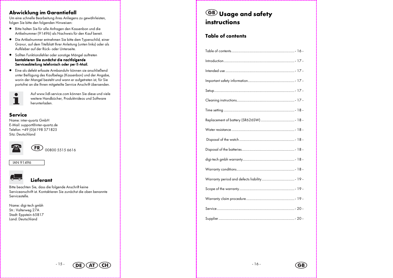 Auriol 2-LD3513 User Manual | Page 9 / 12