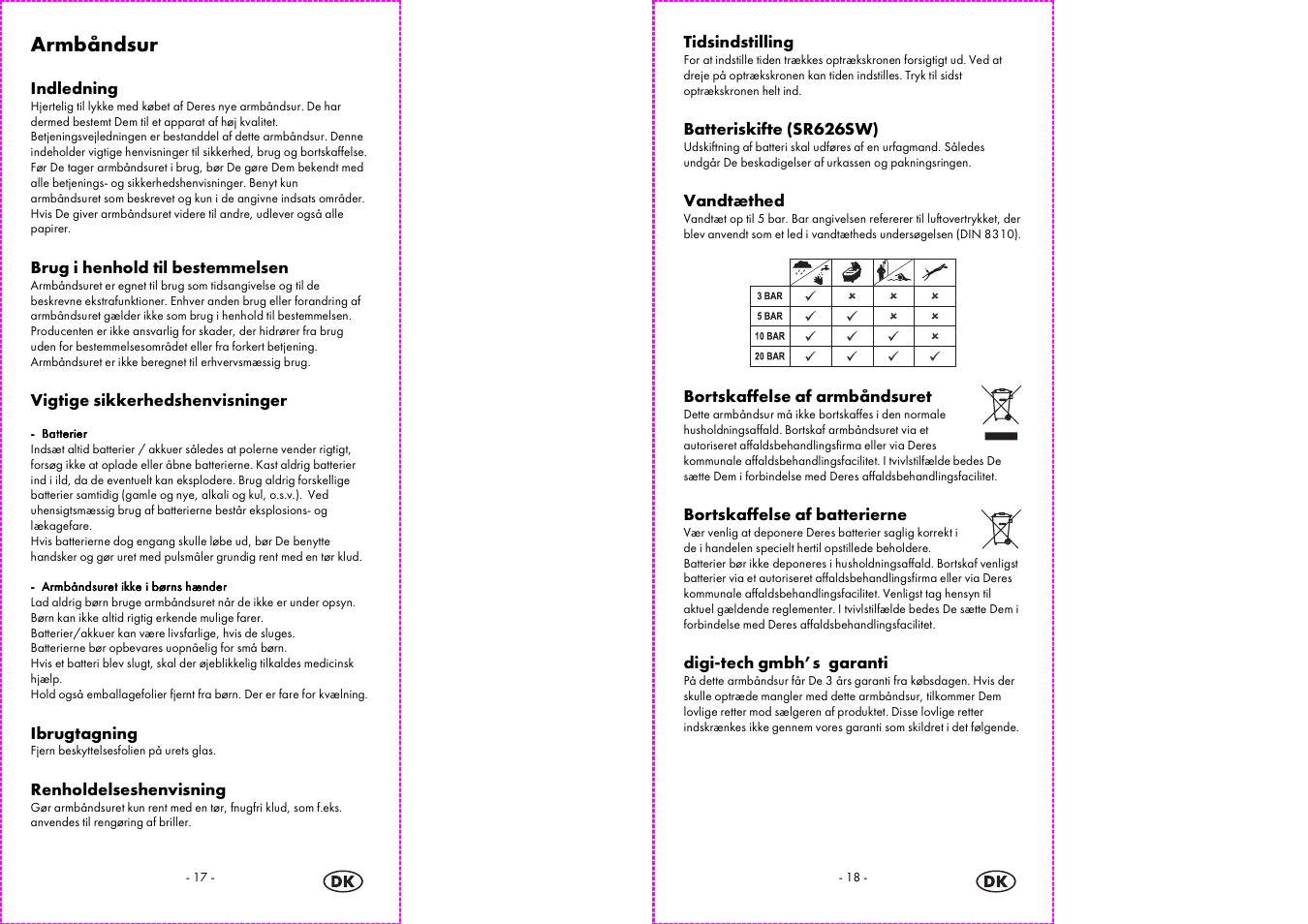 Armbåndsur | Auriol 2-LD3513 User Manual | Page 10 / 19