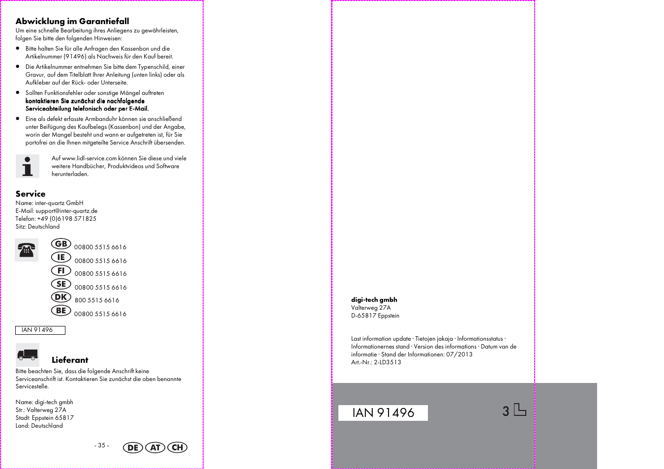 Auriol 2-LD3513 User Manual | Page 19 / 19