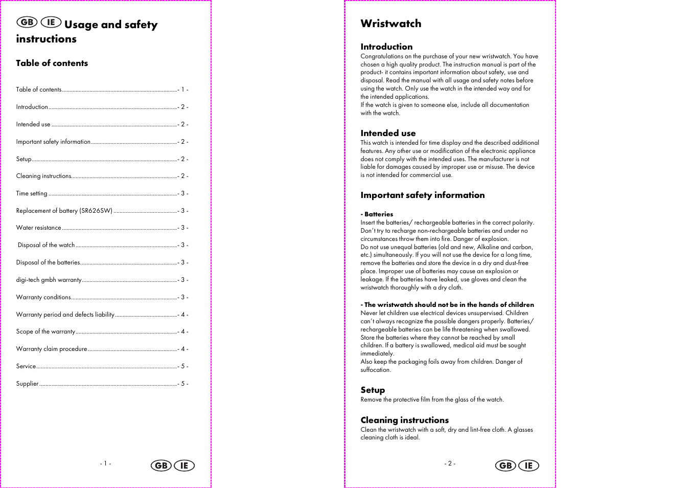 Auriol 2-LD3513 User Manual | Page 2 / 19