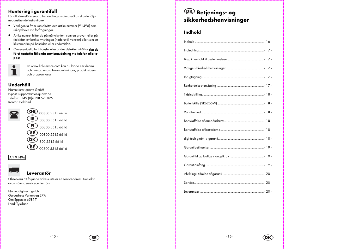 Auriol 2-LD3513 User Manual | Page 9 / 19