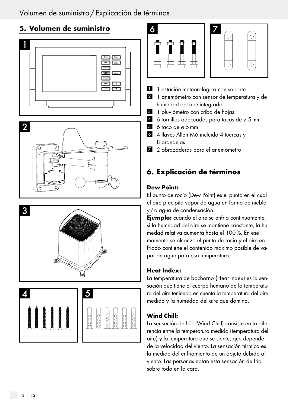 volumen de suministro, explicación de términos, Volumen de suministro / explicación de términos | Auriol H13726 User Manual | Page 6 / 104