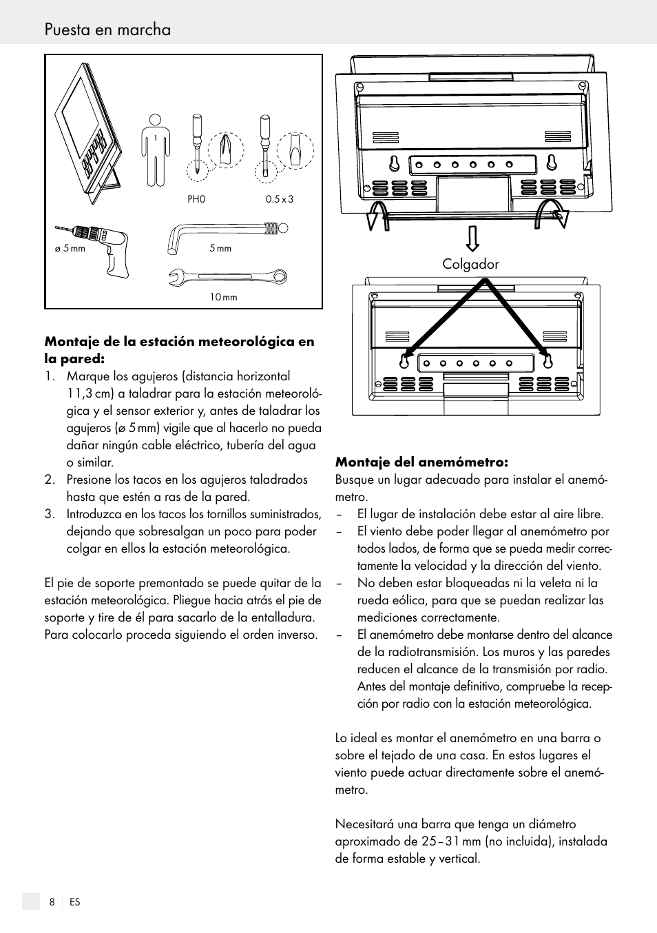 Puesta en marcha | Auriol H13726 User Manual | Page 8 / 104