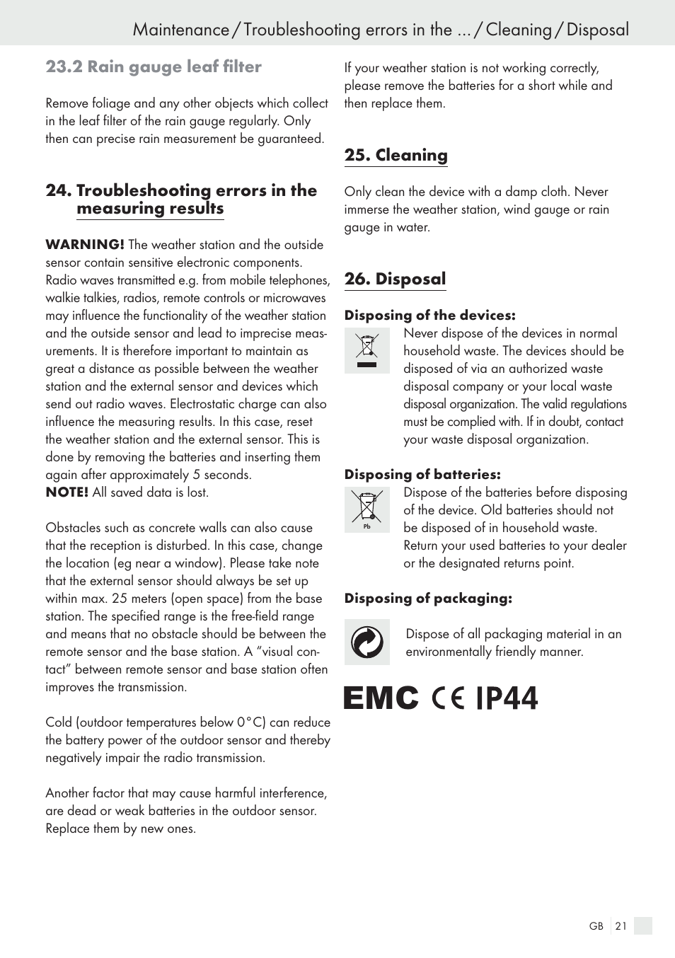 Auriol H13726 User Manual | Page 21 / 141