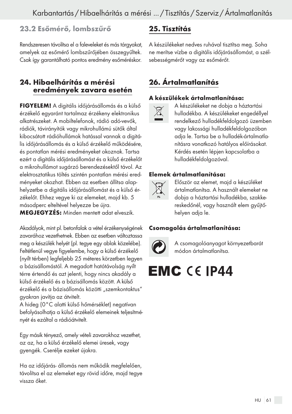 Auriol H13726 User Manual | Page 61 / 141