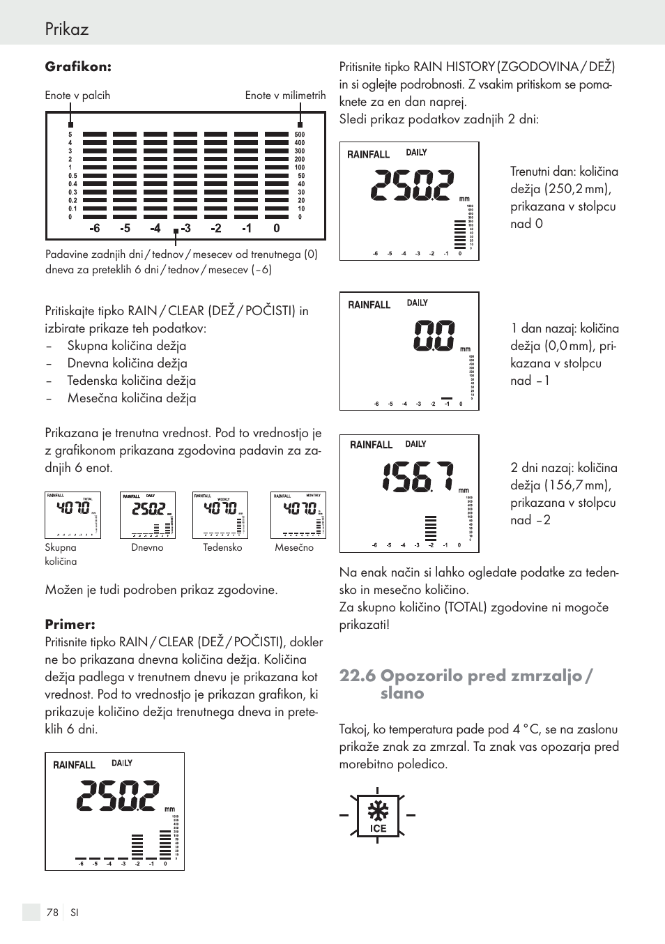 Prikaz, 6 opozorilo pred zmrzaljo / slano | Auriol H13726 User Manual | Page 78 / 141