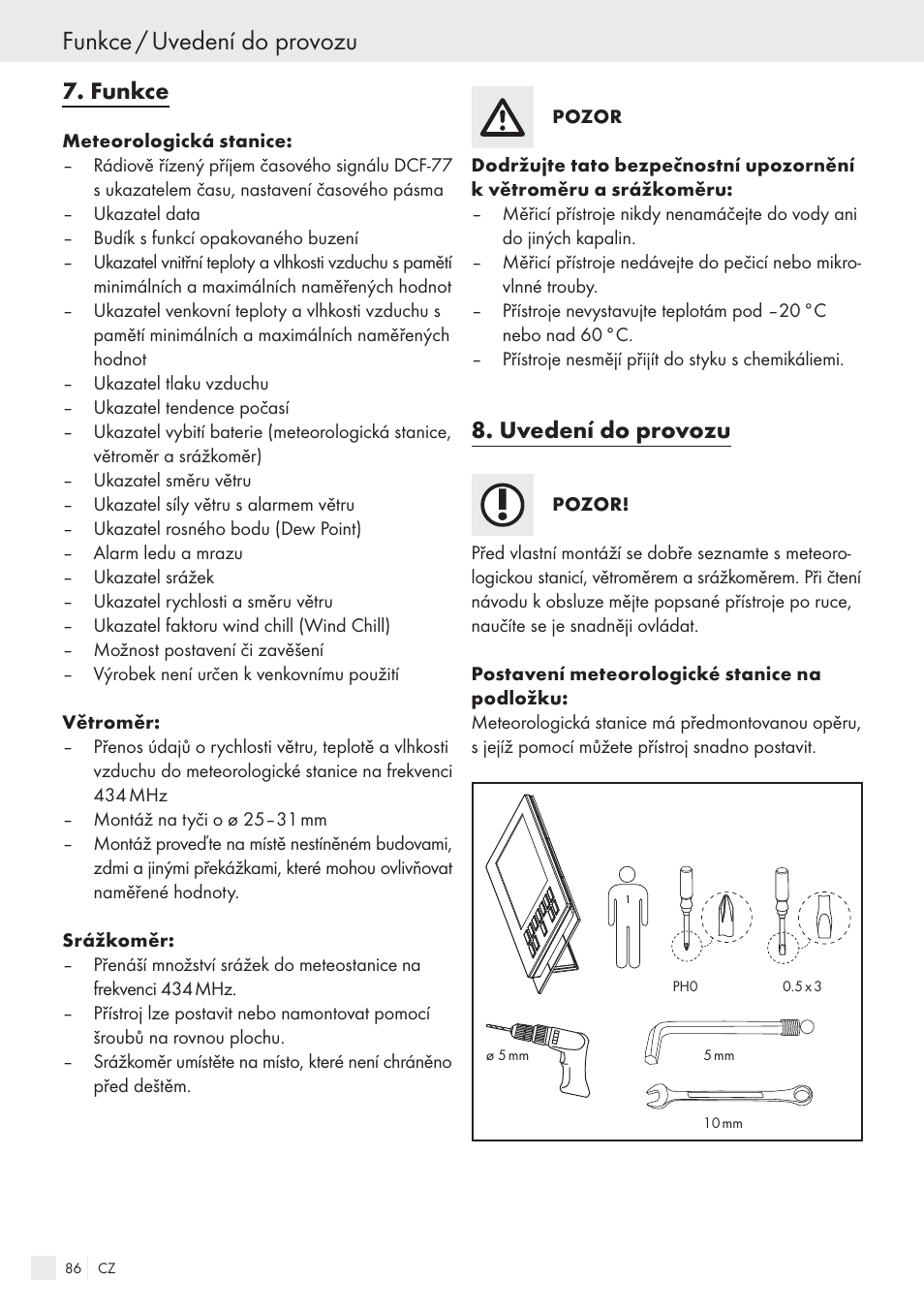 Funkce / uvedení do provozu, Funkce, Uvedení do provozu | Auriol H13726 User Manual | Page 86 / 141