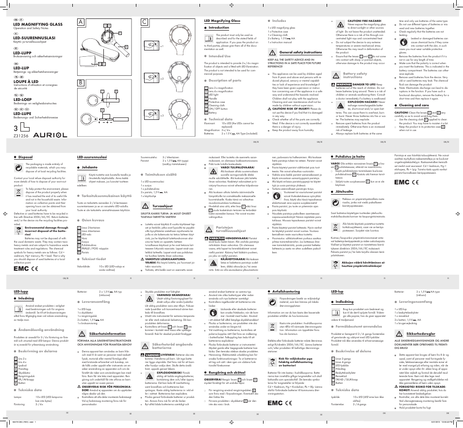 Auriol Z31256 User Manual | 2 pages