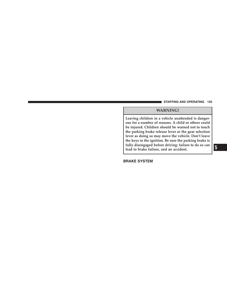 Brake system | Dodge 2006 ZB Viper User Manual | Page 125 / 264