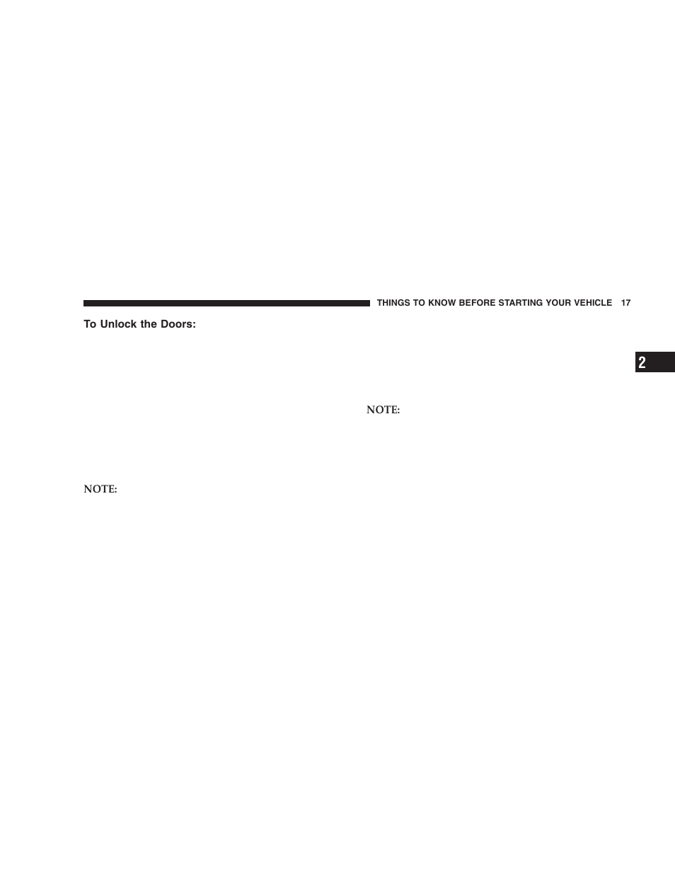 To unlock the doors | Dodge 2006 ZB Viper User Manual | Page 17 / 264