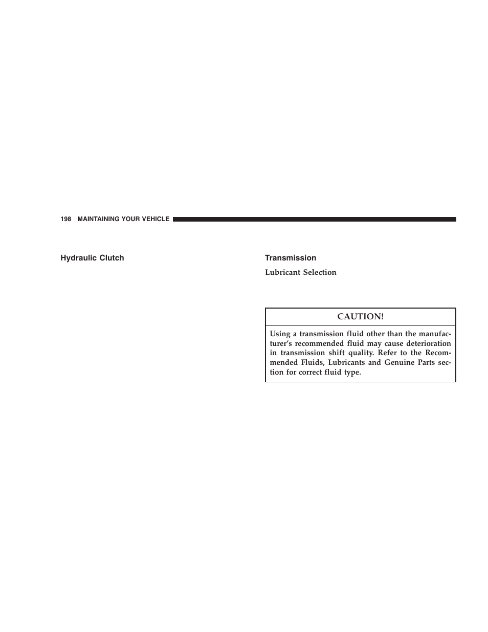 Hydraulic clutch, Transmission | Dodge 2006 ZB Viper User Manual | Page 198 / 264