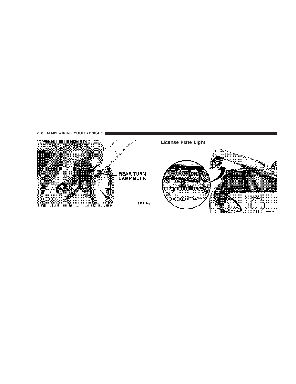 License plate light | Dodge 2006 ZB Viper User Manual | Page 218 / 264