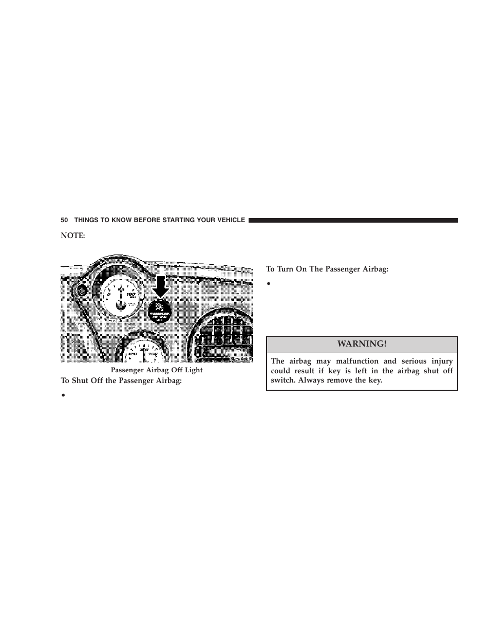 Dodge 2006 ZB Viper User Manual | Page 50 / 264