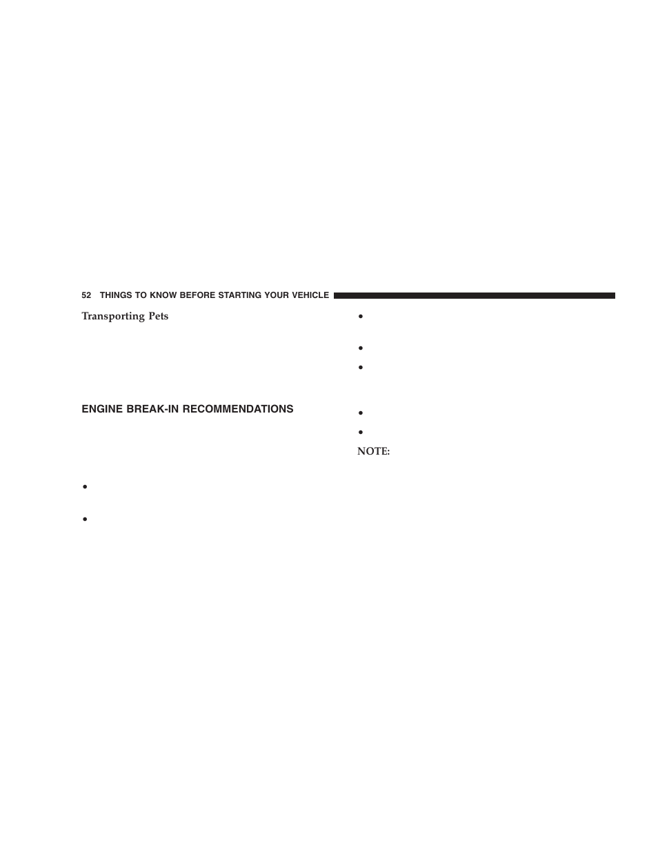 Engine break-in recommendations | Dodge 2006 ZB Viper User Manual | Page 52 / 264