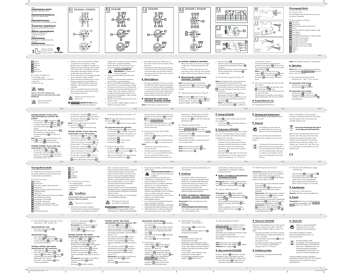 Auriol Z31633 User Manual | 4 pages