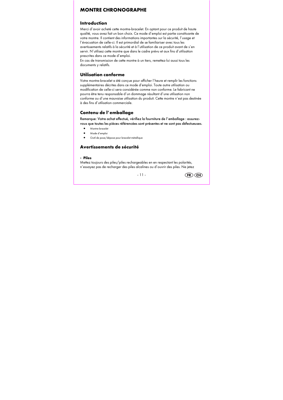 Montre chronographe | Auriol 2-LD3533-1 User Manual | Page 13 / 49