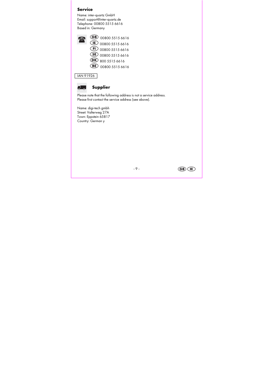 Auriol 2-LD3533-1 User Manual | Page 11 / 68